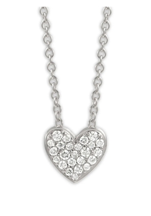 ALINKA 18K white gold Caviar Heart white diamond necklace - Silver
