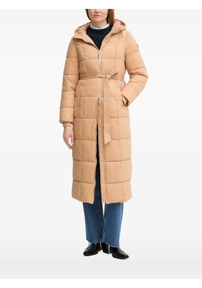 Gaudi hooded belt coat - Neutrals