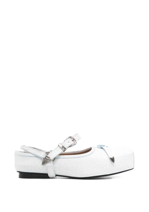 Toga Pulla cracked strappy pumps - White