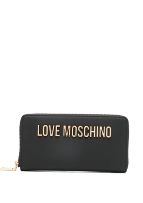 Love Moschino logo zip wallet - Black