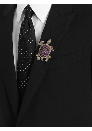 Dolce & Gabbana turtle-embellished brooch - Silver