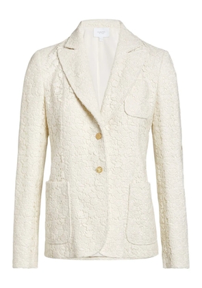 Giambattista Valli daisy macramé blazer - White