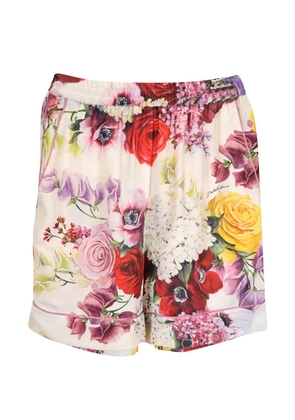 Dolce & Gabbana Pre-Owned floral-print elasticated shorts - White