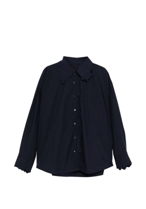 JNBY floral-embroidered shirt - Blue