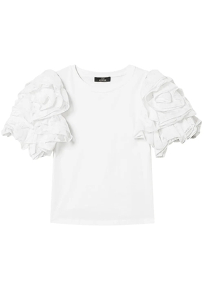 TWINSET organza-sleeve T-shirt - White