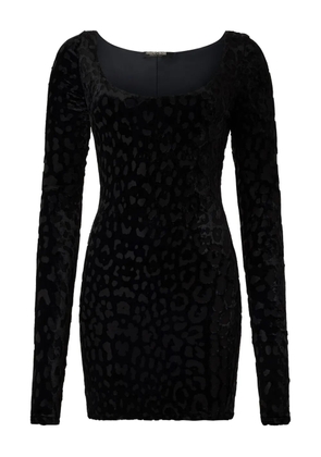 Roberto Cavalli jaguar-skin pattern mini dress - Black