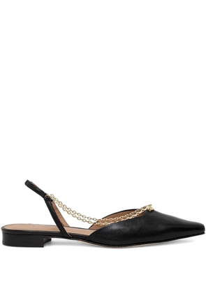BOSS Charlize chain-embellished slingback flats - Black