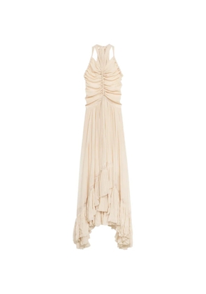 Blumarine Georgette maxi dress - Neutrals