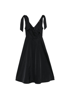 Elisabetta Franchi tie-shoulder V-neck midi dress - Black