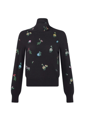 Libertine Joy And Mirth floral scarf sweater - Black