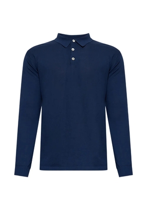 Eleventy buttoned long-sleeved polo shirt - Blue