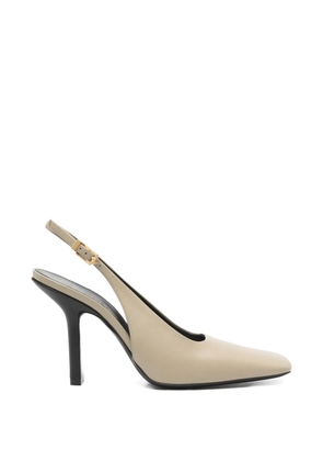 Lanvin Pre-Owned square-toe slingback pumps - Grey
