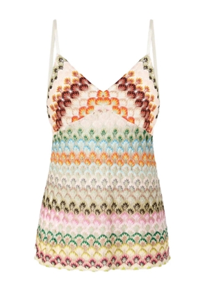 Missoni sleeveless lace top - White