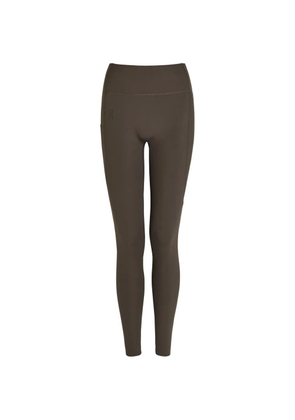 On logo-detail leggings - Brown