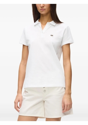 Karl Lagerfeld logo-patch polo top - White