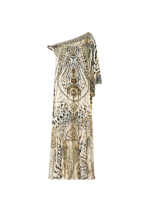 Camilla animal-print one-shoulder maxi dress - Neutrals