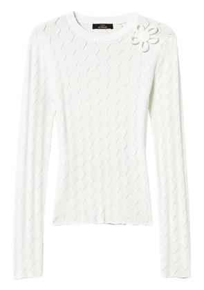 TWINSET floral-appliqué jumper - White