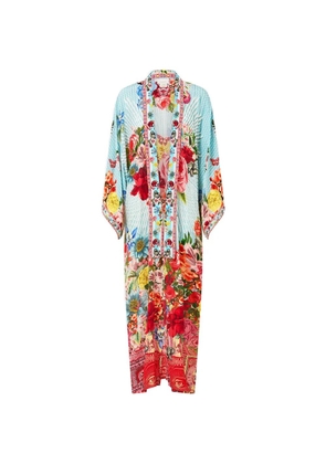 Camilla floral-print kimono - Blue