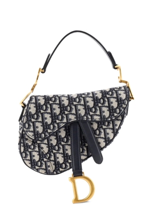 Christian Dior Pre-Owned Saddle Handbag Oblique Canvas Mini shoulder bag - Blue