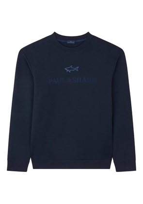 Paul & Shark logo-embroidered cotton sweatshirt - Blue