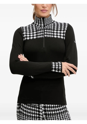 NEWLAND houndstooth zip skiwear - Black