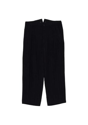 Y's pinstripe trousers - Black