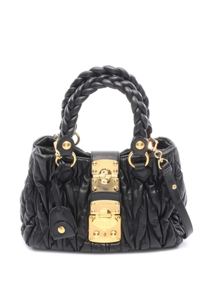 Miu Miu Pre-Owned 2010s Matelasse leather black 2WAY tote bag