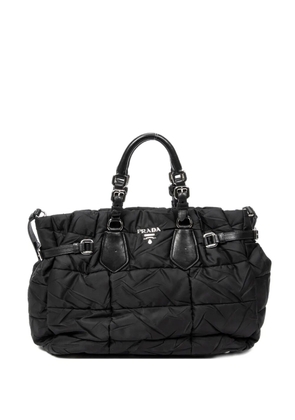 Prada Pre-Owned logo-detail tote bag - Black