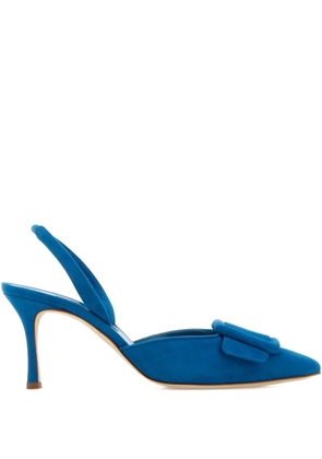 Manolo Blahnik 70mm Maysli heeled pumps - Blue