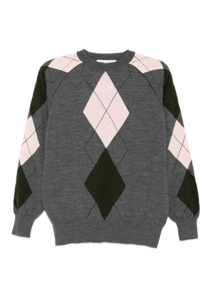 Toga Argyle Knit jumper - Grey