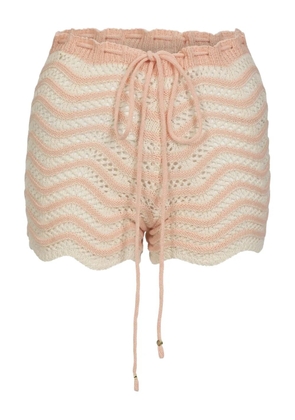 BANANHOT Mina knitted drawstring shorts - Pink