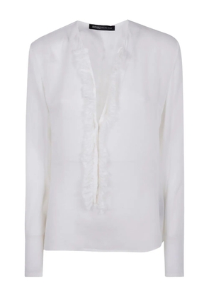IBRIGU ruffle-detail shirt - White