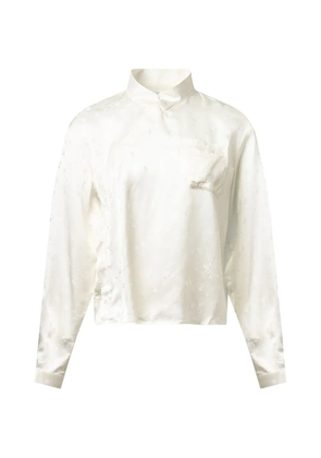 Self-Portrait satin blouse - Neutrals