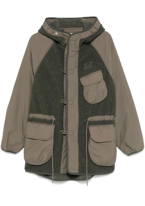C.P. Company faux-shearling hooded jacket - Green
