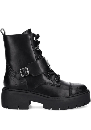 GUESS USA buckle-embellished combat boots - Black