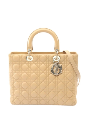 Christian Dior Pre-Owned 2010-2026 Large Lambskin Cannage Lady Dior handbag - Brown