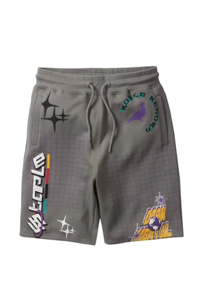 Staple graphic-print track shorts - Grey