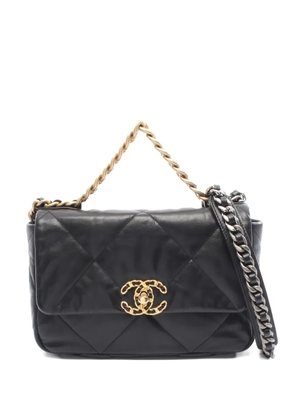 CHANEL Pre-Owned 2019 19 Matelassé chain tote bag - Black