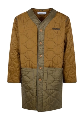 OAMC logo-embroidered coat - Neutrals