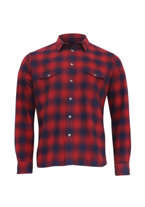 Givenchy Pre-Owned button-down plaid flannel shirt - Red