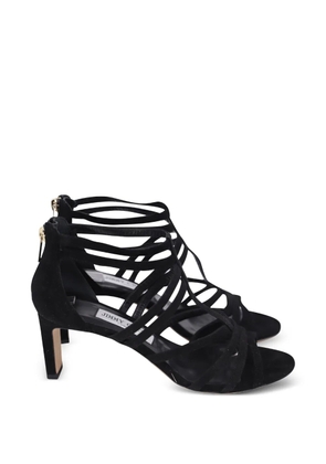 Jimmy Choo Pre-Owned Selina caged stiletto heeled sandals - Black