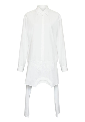 MM6 Maison Margiela asymmetric cotton shirt dress - White
