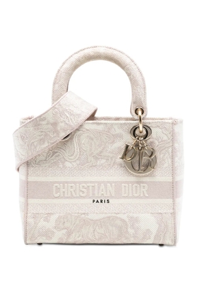 Christian Dior Pre-Owned 2021 Medium Embroidered Canvas Toile De Jouy Lady D Lite satchel - Pink