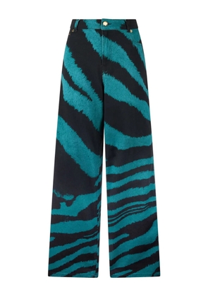 Roberto Cavalli Zebra Tribute-print trousers - Black