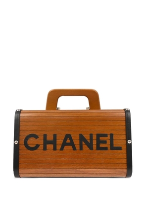CHANEL Pre-Owned 1995 Vanity wood tote bag - Brown