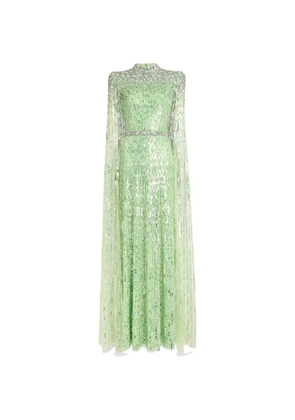 Jenny Packham Opera embellished maxi dress - Green
