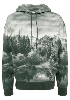 Maison Kitsuné Landscape hoodie - Green