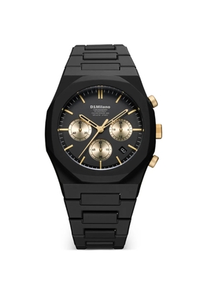 D1 Milano Gilded Solar 40.5mm watch - Black