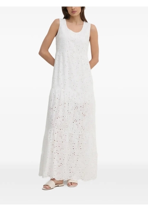 Gaudi Sangallo floral sleeveless maxi dress - White
