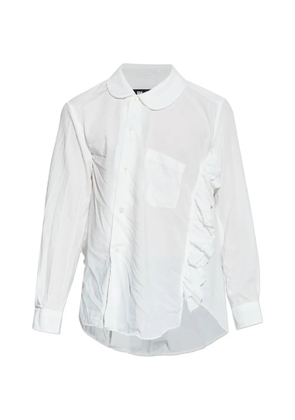 Black Comme Des Garçons ruffled-detail shirt - White